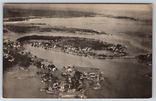 1940s Cape Porpoise Maine Aerial View Vintage Postcard Photo-Type Portland picture