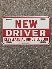 VINTAGE NEW DRIVER CLEVELAND AUTOMOBILE CLUB  LICENSE PLATE  picture