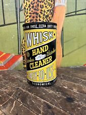 VINTAGE WHISK WATERLESS HAND CLEANER 100 OZ CAN TIN SIGN GAS STATION MISSOURI picture