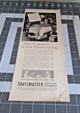 1946 Toastmaster Automatic Toasters, years of perfect toasting Vintage Print Ad picture