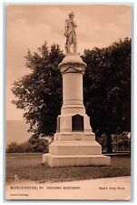 Manchester Vermont VT RPPC Photo Postcard Soldiers' Monument Scene c1905's Tuck picture