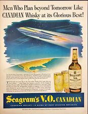 1943 Seagram's V.O. Canadian Whisky Rocket Ship of the Future Vintage Print Ad picture