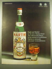 1966 Martini Vermouth Ad - Bright and blissful on its own - Martinni Sweet picture