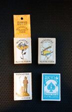4 Vintage miniature playing card decks Hoyle and Bicycle Pre-Owned picture