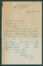 1905 The Lafayette Hotel Fayetteville NC Stationery Handwritten Letter Railroad  picture