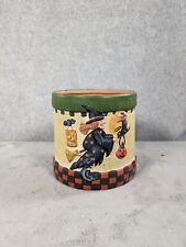 Vintage Debbie Mumm Trick or Treat Halloween Witch Candle Holder - Missing Top picture