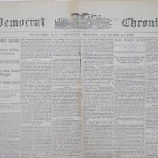 1888 Democrat Chronicle Newspaper Benjamin Harrison Grover Cleveland Campaigns picture