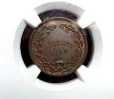 1863 Liberty - Union Forever Civil War Token F-236/426A NGC MS63 w/trace Red picture