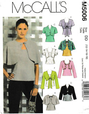 McCall's Pattern M5006 c2005, Misses Shrugs, Capelet & Tops, Size 12-18 picture