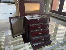Jere Luxury Matte Mahogany Jewelry Box With Key High End picture