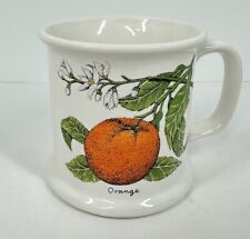 Vintage 1970s Orange Lauffer Gailstyn Sutton Style Stoneware Mug Japan 12 oz picture