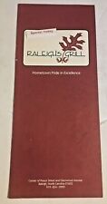 Vintage 1993 Restaurant Menu Raleigh's Grill Raleigh North Carolina picture