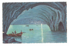 Capri Grotta Azzurra By G.Carelli Milano #Itay Artist #Postcard picture