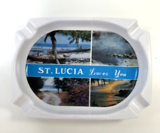 Vintage St. Lucia Loves You Melamine Ashtray picture