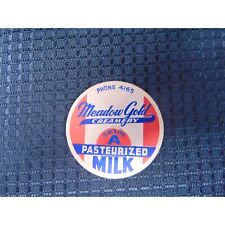 Vintage Meadow Gold Creamery 40s 50s Grade Pasteurized Milk Cap Pog picture