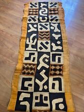 genuine 10 feet Rustic African Congo Kuba Raffia cloth fabric natural woven hand picture