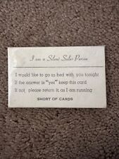 RARE Vintage Funny 1950's Silent Sales Person business card joke prank picture
