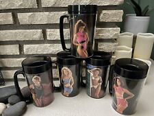 Snap On Vintage Mug Cup Calendar Girl Thermo Serv 1994 Tools Back Set Of 5 picture