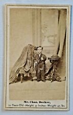 General Charles Chas Decker Circus Performer Antique CDV Photograph picture