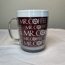 Vintage MR. COFFEE Plastic Mug Cup EAGLE Brand MADE IN USA White Maroon picture