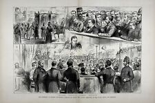 Ireland Dublin Political Murder Trial Police, Huge 1880s Antique Print & Article picture