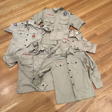 Lot of 5 Vintage BOY SCOUTS OF AMERICA  Youth Official Uniform Shirts ALL SIZES picture