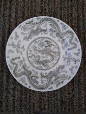 Antique Coalport AD1750 Rare Black & White Dragon Small Plate  8 Inch Vgc  picture