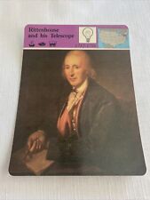 1979 panarizon rittenhouse and his telescope learning card laminated picture