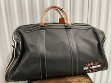 Harley Davidson Leather Duffle Bag Travel Black motorcycle carryon NWT- Lottery picture