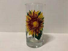 Vintage Libby Crisa Sunflower Drinking Glass 12 oz picture