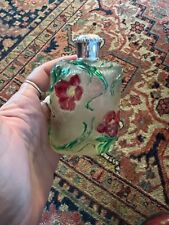 Bicchielli Art Glass Perfume Bottle Decanter, Vintage with floral design picture