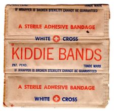 Antique Children's 3 Attached Band-Aids: 