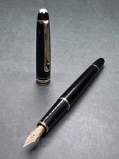 [Near MINT] MONTBLANC MEISTERSTUCK 144 Black Vintage Fountain Pen 14K 585 Gold/F picture