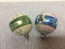 Vintage Mercury Glass Hand Decorated Christmas Tree Ornaments Poland picture