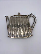 Vintage 1992 Godinger Silver Plated Teapot Trivet picture