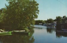 Belgrade Lakes Maine Great Pond Village Vintage Chrome Post Card picture