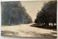 RPPC Durand Illinois Main Street Looking East Real Photo Postcard c1920 picture