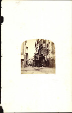 France, Dinan, Old Houses of the Rue du Jerzual, Vintage Print, 1858 Tirag picture