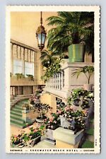 Chicago IL-Illinois, Entrance Edgewater Beach Hotel Advertising Vintage Postcard picture
