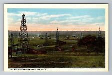 Okmulgee OK-Oklahoma, Oil Field Scene, Vintage Postcard picture