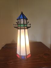 Vintage Stained Glass Light House Tiffany Style 10