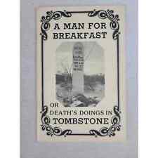 A Man for Breakfast or Death's Doings in Tombstone Paperback Booklet picture