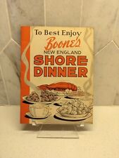 Portland Maine -Vintage Boone's Restaurant New England Shore Dinner  Booklet picture