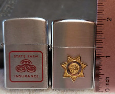 Vintage Mini Lighters Barlow-CA Highway Patrol & Mac-Lite- State Farm Ins USED picture