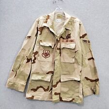 US Air Force Men Jacket Small Beige Camo BDU Logo Coat Ripstop picture