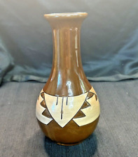 Vintage Brown Vase Signed by Swift Eagle, 1950's, 7.5