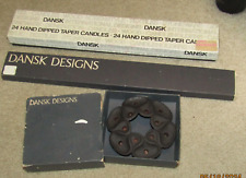 Dansk Denmark Lotus Cast Iron Candle Holder Jens Quistgaard in box w/ candles picture