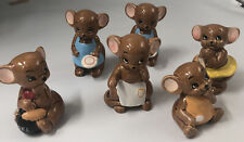 Vintage Brinns 1987 set of 6 Mice Bakers Mom&Babies Ceramic picture