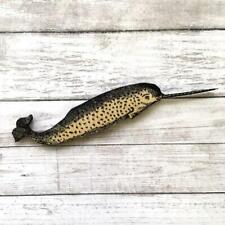 Narwhal Fridge Magnet Antique Image Birch Wood Made USA Laser Etched picture