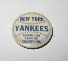 1940's Baseball New York Yankees World Series Stadium Souvenir Pin Coin Button picture